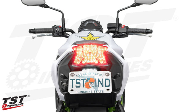TST Programmable and Sequential LED Integrated Tail Light for Kawasaki Ninja 650 2020+ / Z650 2020-2025