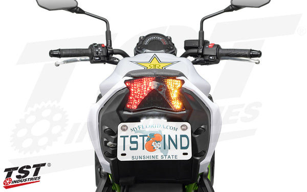 TST Programmable and Sequential LED Integrated Tail Light for Kawasaki Ninja 650 2020+ / Z650 2020-2025