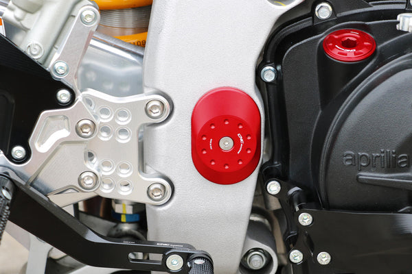 CNC RACING | FRAME CAPS SET SWINGARM PIVOT AXLE APRILIA