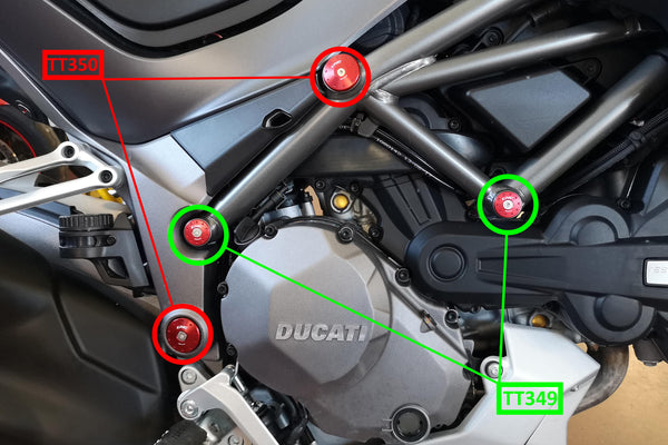 CNC RACING | Frame caps kit Ducati Multistrada 1260 - large holes