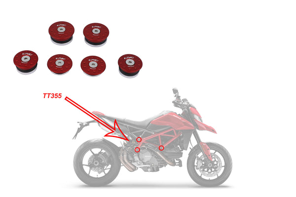 CNC RACING | Frame caps kit Ducati Hypermotard 950
