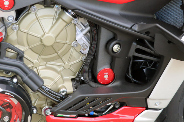 CNC RACING | Frame caps set Ducati Streetfighter V4 - Larger holes
