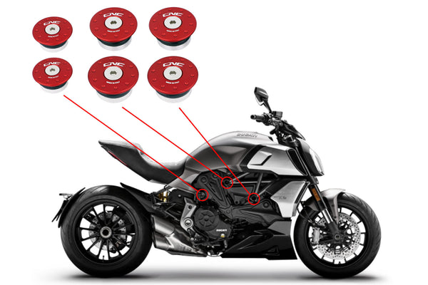 CNC RACING | Frame caps kit Ducati Diavel 1260