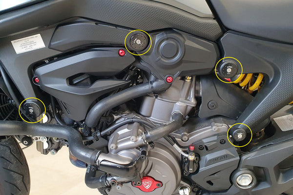 CNC RACING | Frame caps kit Ducati Monster 937