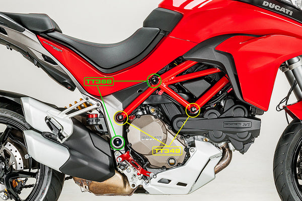 CNC RACING | Frame caps kit Ducati Multistrada 1200 - large holes