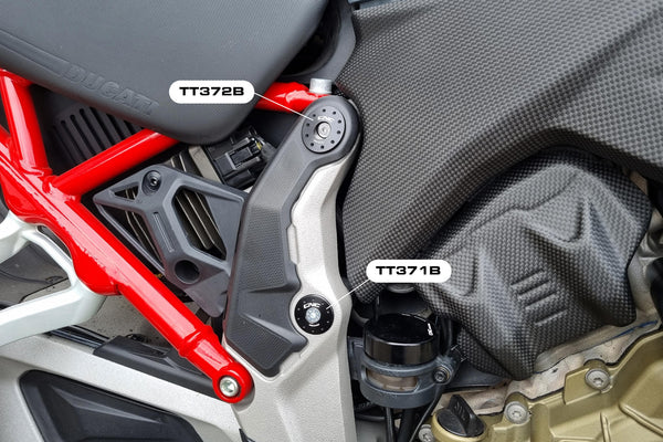 CNC RACING | Frame caps kit Ducati Multistrada V4 - sloping holes