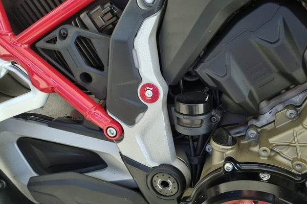 CNC RACING | Frame caps kit Ducati Multistrada V4 - smaller holes