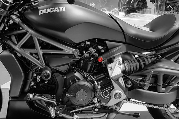 CNC RACING | Rear frame holes plug Ducati XDiavel bicolor