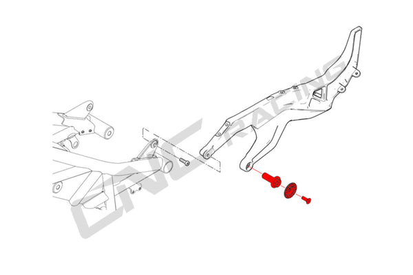 CNC RACING | Rear frame holes plug Ducati XDiavel