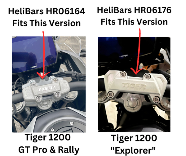HeliBars Triumph Tiger 1200 GT-Pro Rally Pro Tour Performance handlebar riser 2023