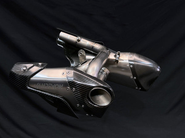 Triumph Rocket 3R, GT and Storm Titanium Slip-On Mufflers 2019-2026