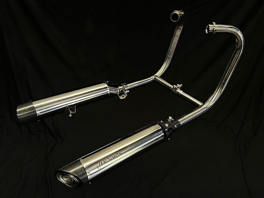 Triumph Bonneville Bobber 1200 Polished Titanium H Pipe Exhaust 2017-2026