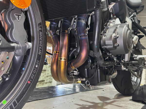 Triumph Trident & Daytona 660 Titanium Exhaust System Euro5 (Single O2 sensor)