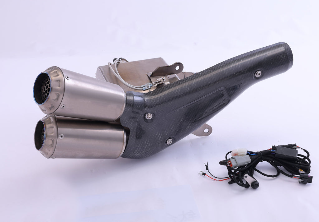 Triumph Rocket 3R & GT 2500 Titanium Bimodal Stealth Side Mount Titanium Slip-On 2019-2026