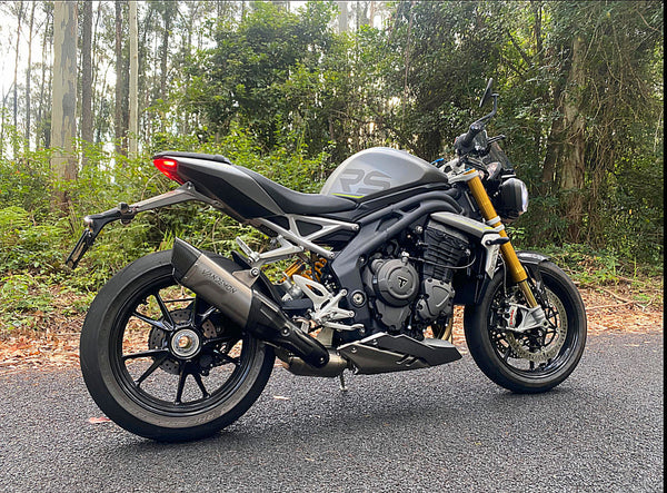 Triumph Speed Triple 1200RS & RR Bimodal Titanium Stealth Slip-On Muffler 2021-2024