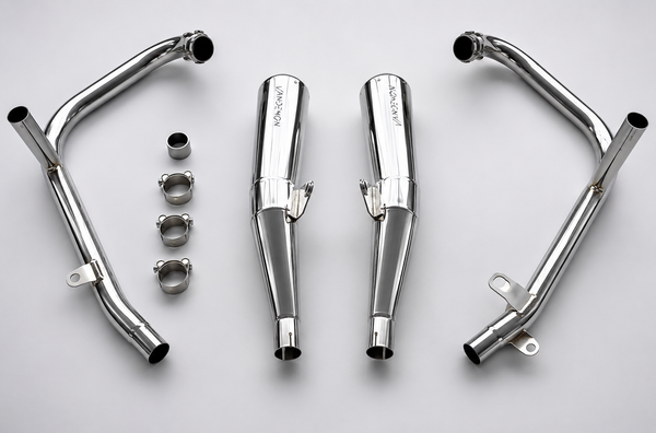 Triumph Speed Twin Vandemon 1200 Polished Titanium Exhaust 2019-2024