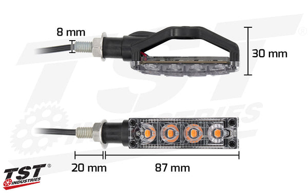 TST Quadrix Universal Sequential LED Pod Turn Signals