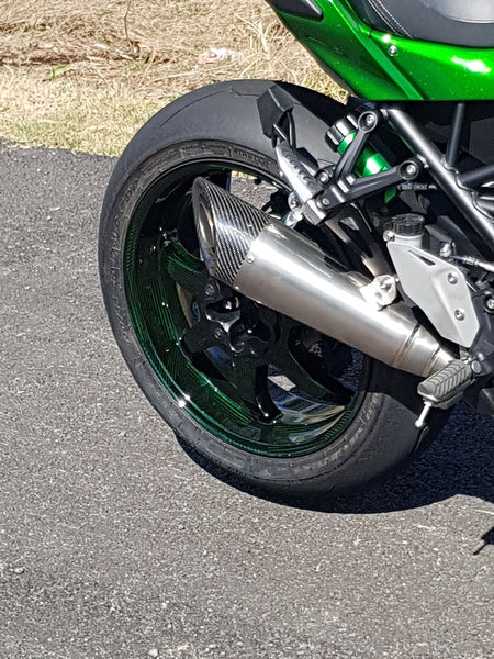 Kawasaki H2 SE SX Vandemon H2R Titanium Carbon Tip Slip-On 2018-26