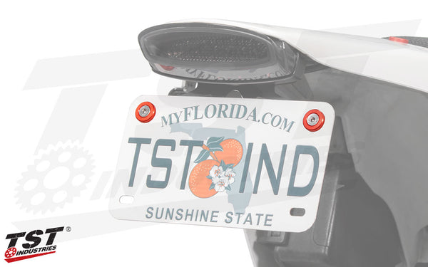 TST Anodized License Plate Mounting Hardware