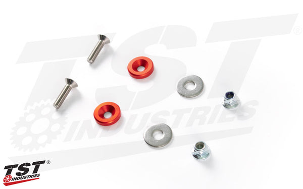 TST Anodized License Plate Mounting Hardware