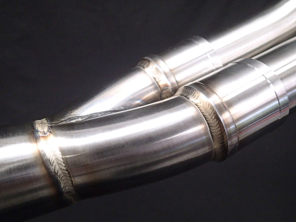 Yamaha YZF-R3 MT-03 YZF-R25 Vandemon Stainless Steel Headers, Titanium Muffler