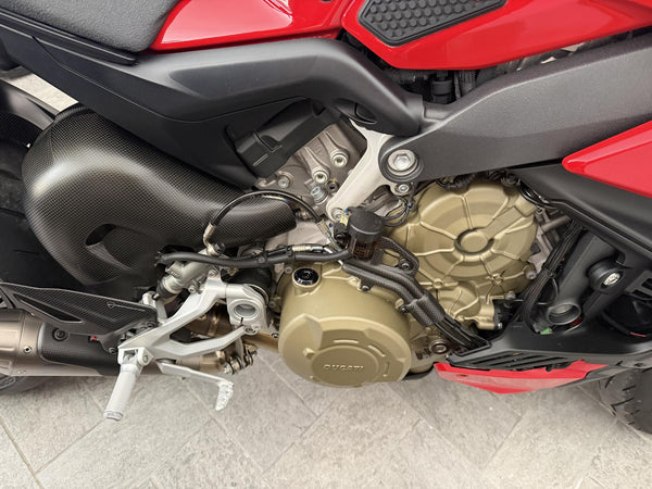 CNC RACING | Rear brake line protector carbon Ducati Streetfighter V4