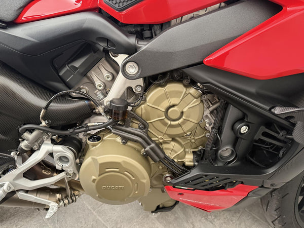 CNC RACING | Rear brake line protector carbon Ducati Streetfighter V4