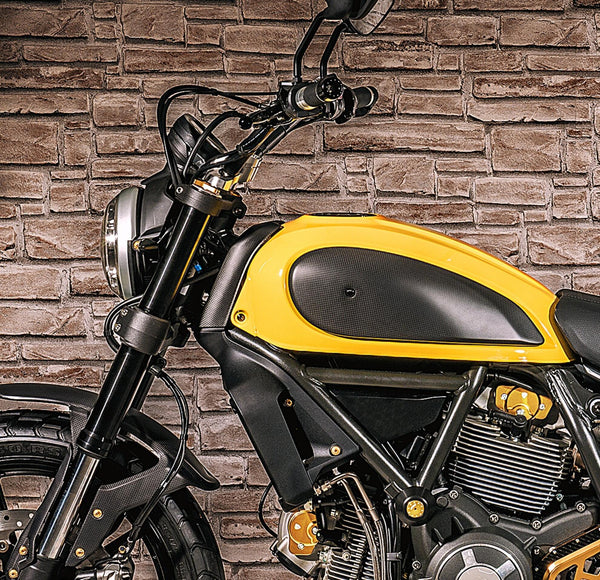 CNC RACING | Fuel tank protection matt carbon Ducati Scrambler