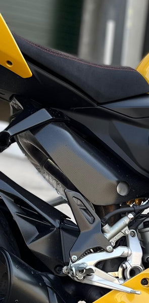 CNC RACING | exhaust heat guard made from matte carbon for Ducati Panigale and Streetfighter