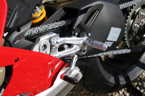 CNC RACING | Heel guard kit for our rearsets Ducati Panigale V4 - carbon matt