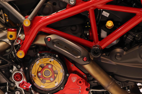 CNC RACING | Carbon heat protection exhaust pipe carbon Ducati Hypermotard