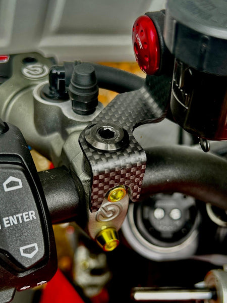 CNC RACING | Front brake and clutch oil tank brackets - matt carbon