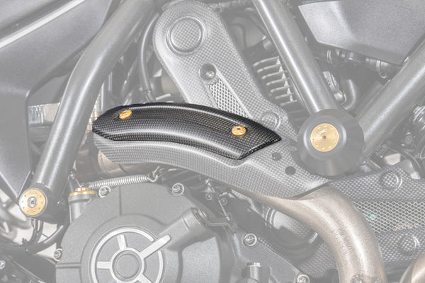 CNC RACING | Exhaust pipe heat guard Ducati - matt carbon