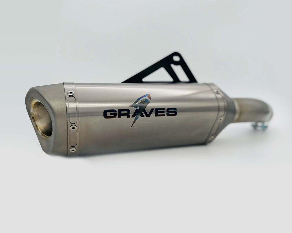 Graves Motorsports Kawasaki ZX-4RR ZX-4R Cat-Back Slip-on Titanium Exhaust