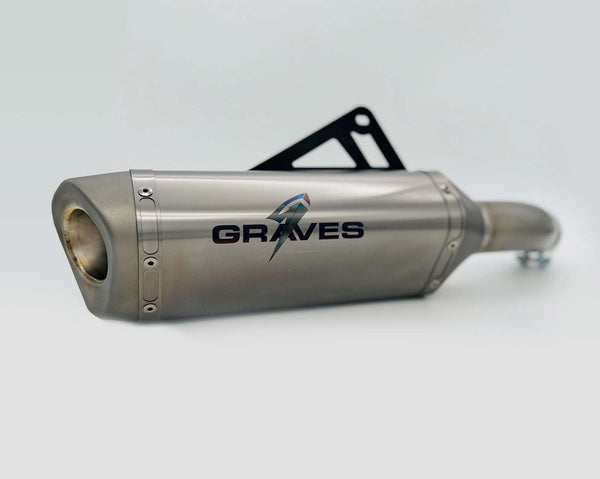 Graves Motorsports Kawasaki ZX-4RR ZX-4R Cat-Back Slip-on Titanium Exhaust