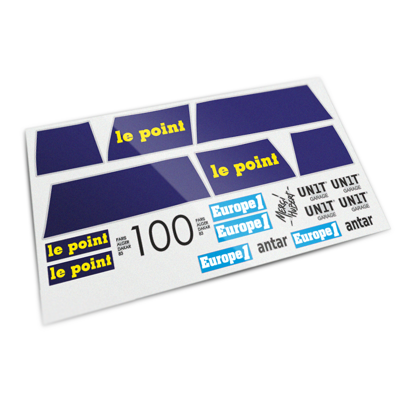 Unit Garage 5042 Stickers Dakar enlarged fuel tank (Le Point HA83) BMW R12 G/S