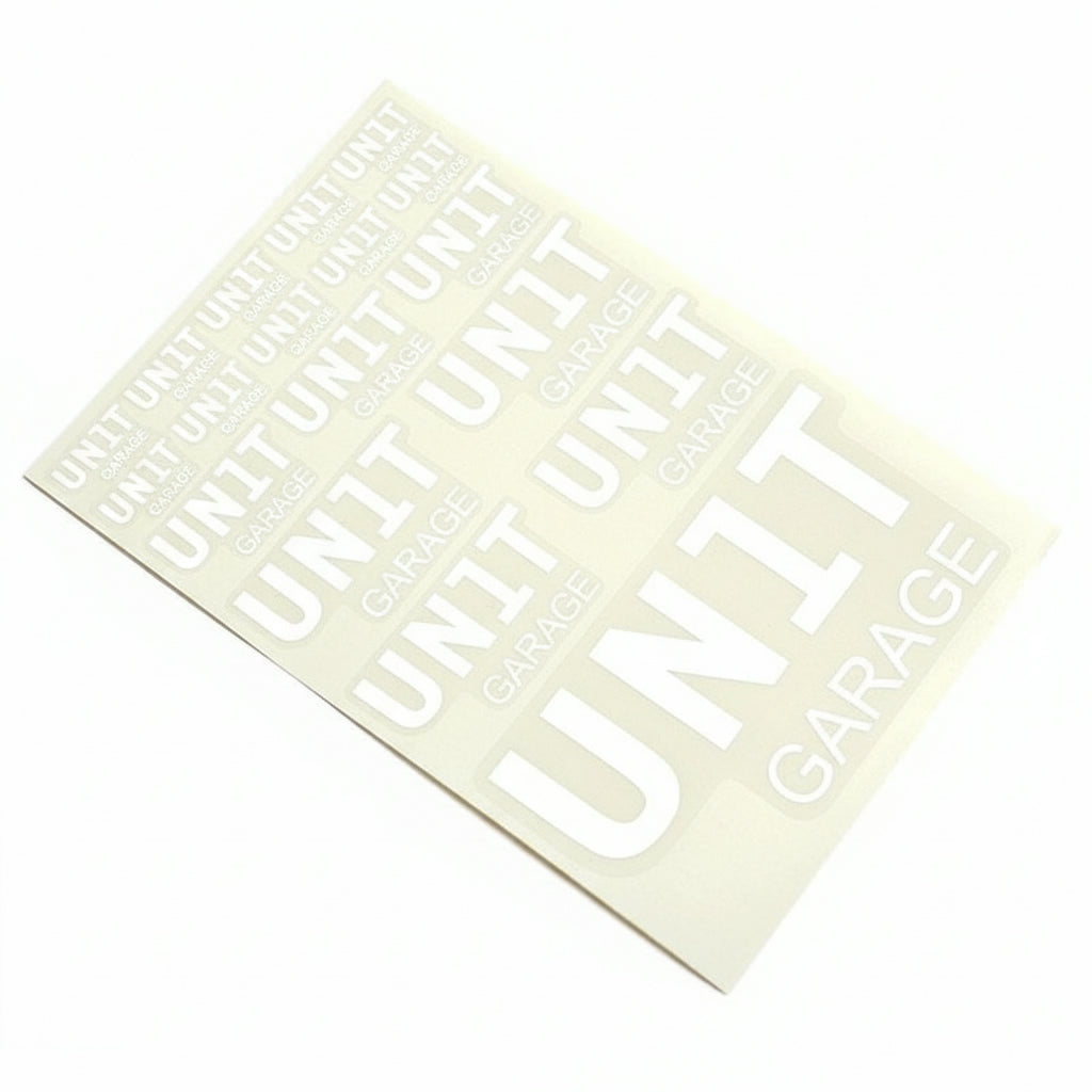 Unit Garage U025_WH White Garage Unit Stickers