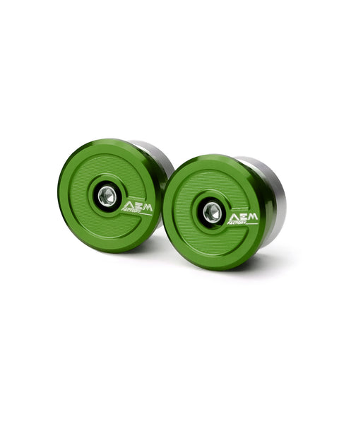 AEM Factory DU199 frame caps green custom color