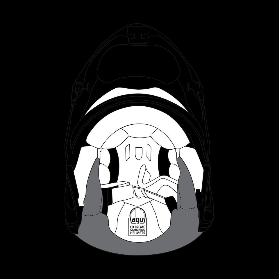 AGV CHEEK PADS SPORTMODULAR (XXS) - NEUTRAL