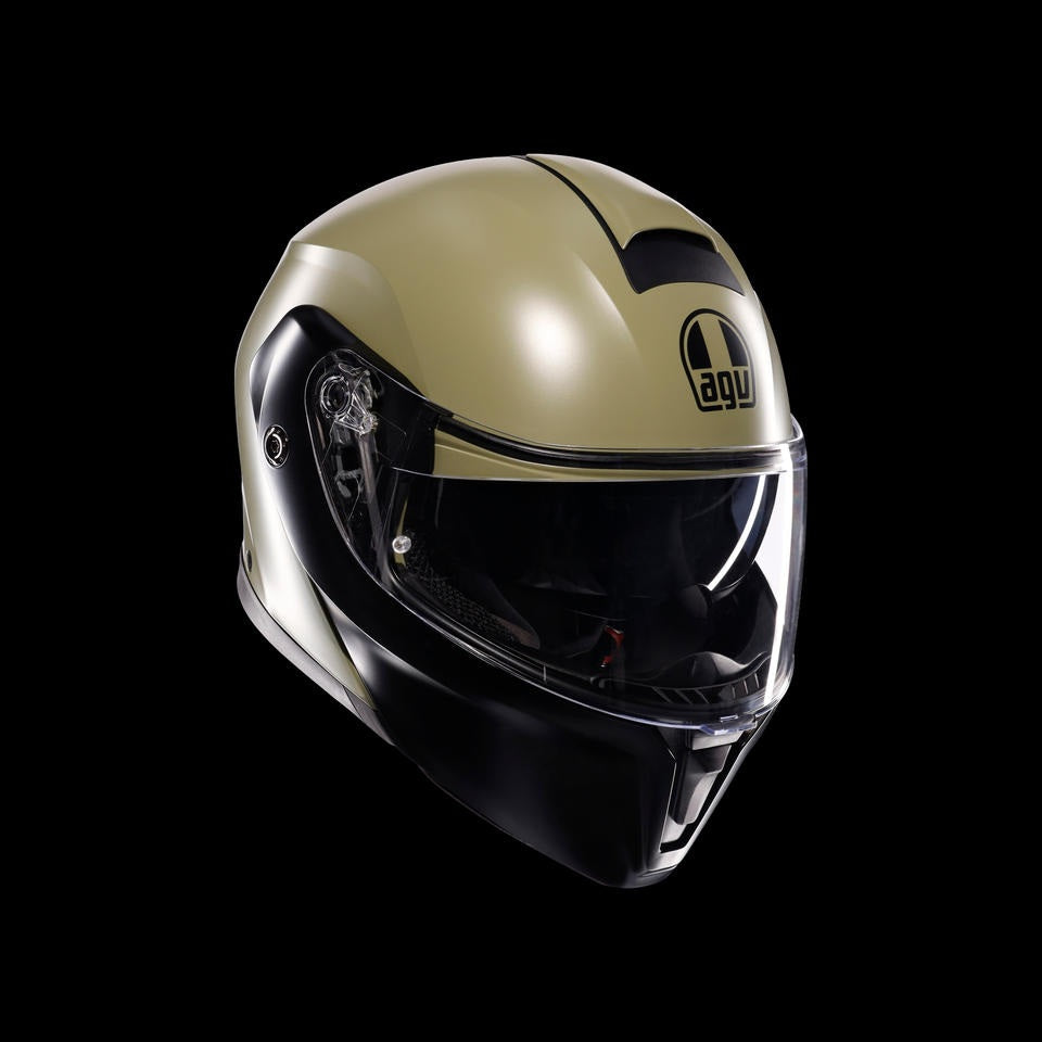 AGV STREETMODULAR MONO MATT PASTELLO GREEN/BLACK - MOTORBIKE FLIP UP HELMET DOT(E2206)
