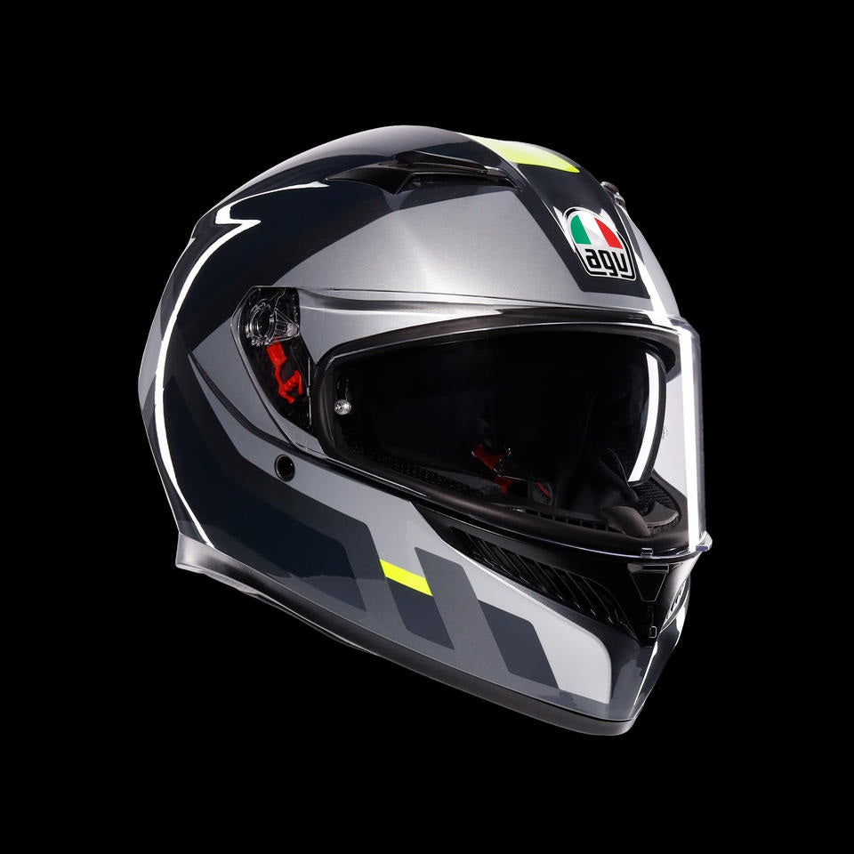 AGV K3 DOT(E2206) - SHADE GREY/YELLOW FLUO