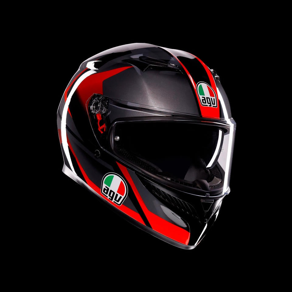 AGV K3 DOT(E2206) - STRIGA BLACK/GREY/RED