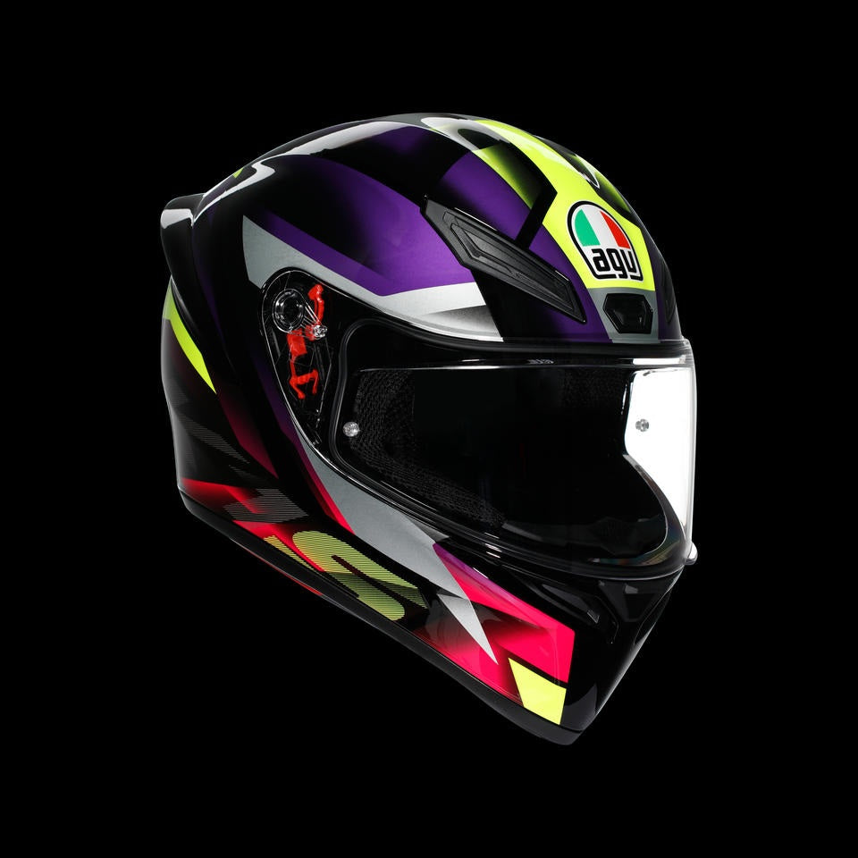 AGV K1 S FASTLAP BLACK/PURPLE/PINK - MOTORBIKE FULL FACE HELMET DOT (E2206)