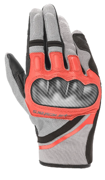 Alpinestars Chrome Gloves 3XL / Ash Gray/Black/Bright Red
