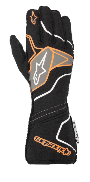 Alpinestars Tech-1 ZX V2 Gloves 2XL / Black/Orange Fluorescent
