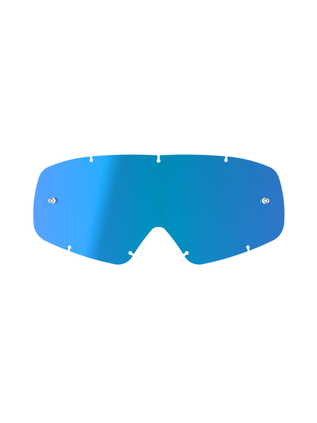 Alpinestars Vision Youth Mirror Lens, Mirror Blue Replacement Goggle Lens, Curved Polycarbonate design with seven-keyhole locking points and tear-off posts, Youth Motocross Accessory