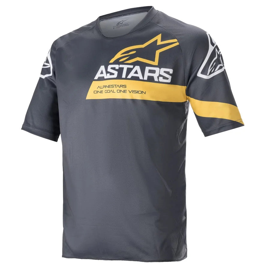Alpinestars Racer V3 Jersey - Short Sleeve 2XL / Anthracite/Sulphur Yellow