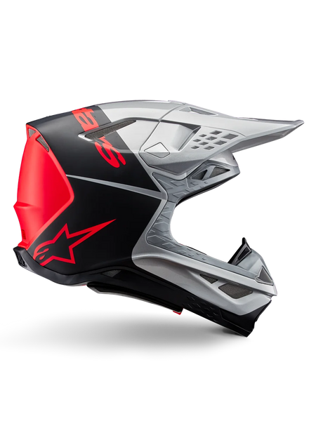 Alpinestars Supertech M10 Flood Helmet XS / Silver/Black/Orange Fluo Matte & Glossy