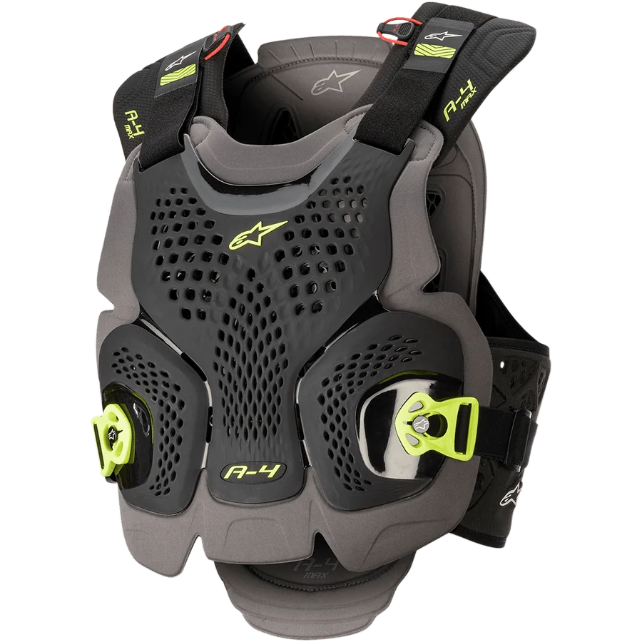Alpinestars A-4 Max Chest Protector M/L / Black/Anthracite/Yellow Fluorescent