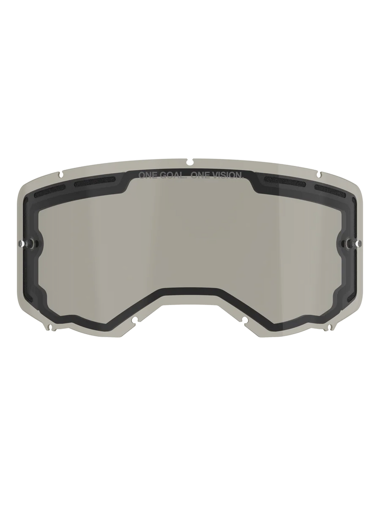 Alpinestars Vision 8-5-3 Dual Pane Lens, Goggle Replacement Lens, Smoke Gray Tint, Curved Polycarbonate with Vents and Integrated Tear-Off Posts, Motocross Accessory
